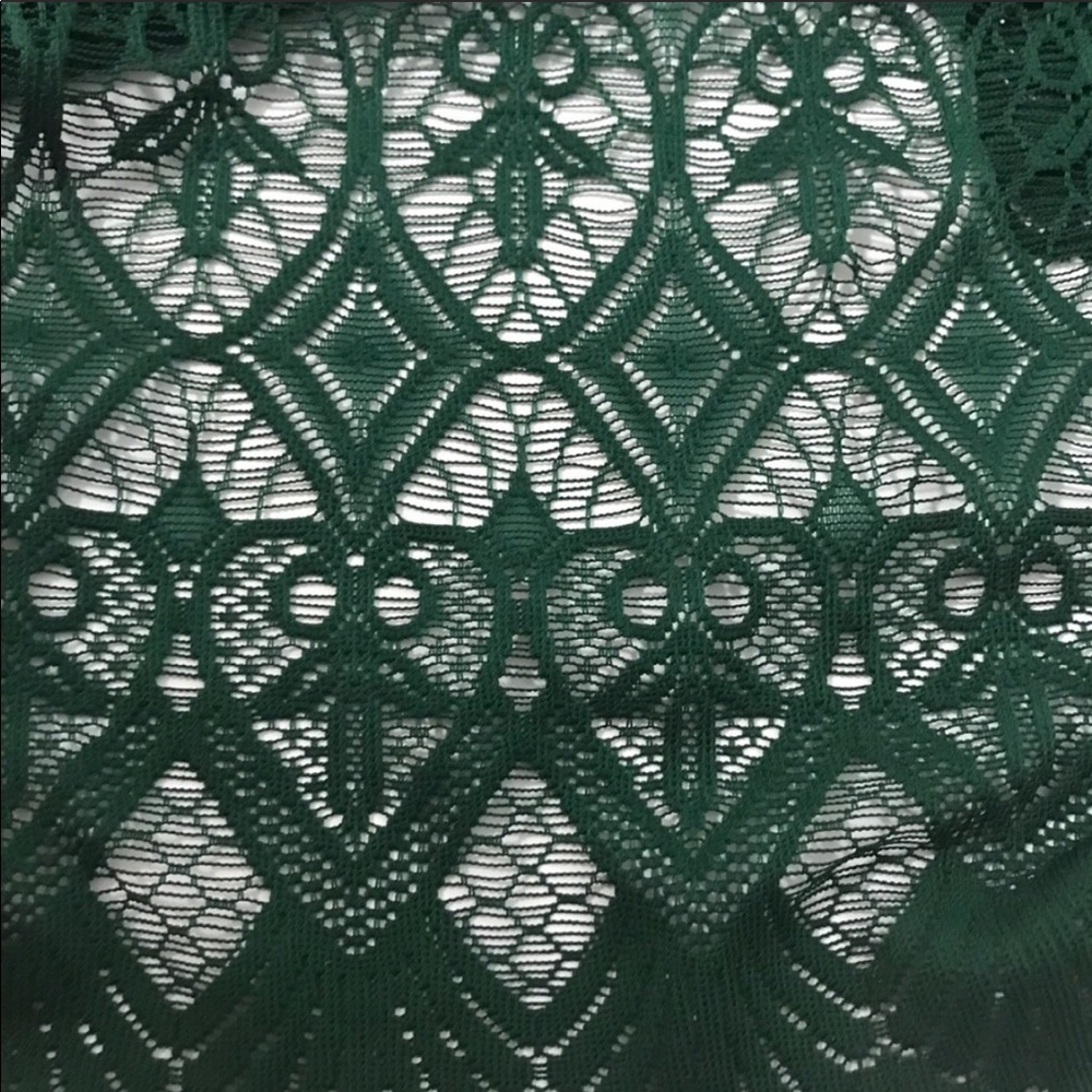 Sharagano Green Lace Off the Shoulder Dress - Picture 6 of 6
